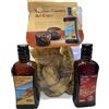 generico Regalo Festa del papà- Sacchetto 200g di Cioccolatini Amaro del Capo con due Mini Bottiglie 50ml