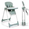 MS BabyWorld - Seggiolone Pappa Evolutivo Tasty | 7 Posizioni di Altezza e 3 di Reclinazione | Vassoio Estraibile e Poggiapiedi Regolabile | Portatile, Pieghevole, Fino a 3 anni