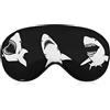 FJQWKLF Simpatico squalo Fierce modello blu navy maschera per dormire benda sull'occhio visiera con copertura elastica per dormire per uomini donne bambini