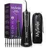 MySmile LP211 Water Flosser Cordless per Denti con 8 Punte, Serbatoio 260ML | Power Dental Flossers per adulti e bambini, irrigatore orale ricaricabile con 5 modalità, IPX7 Water Floss Home & Travel