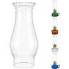 TLUVISL Paralume di Ricambio in Vetro per Lampada a Olio Vintage, Inferiore 7 cm | Vetro per Lampada a Petrolio, Paralume in Vetro per Lampada a Petrolio, Altezza 21 cm