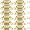 MOROBOR Maniglia a forma di conchiglia antica, 12 pezzi, pomelli decorativi per mobili da cucina, stile moderno, maniglie dorate per cassetti, armadi, mobili