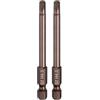 QUARKZMAN 2Pz Punte Cacciavite Piatta Esagonale H4.0 (4mm) con Punta Magnetiche Gambo Esagonale 1/4 Lunga 75mm (3) Inserti per Avvitatore Metrico Acciaio S2 Chiave Bussola, Tonalità Rame