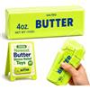 Siebkorb Burro di cera Squishy, Croccante Cera Cracking Squishy con nucleo di burro a rimbalzo lento, croccante tattile compressione lenta compressione sensoriale antistress palla per adulti (verde)