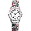 JewelryWe Orologio da Polso Elastico da Donna: Orologio Cinturini Elastici Numeri Arabi Quadrante Grande Colore da Scelta