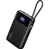INIU Power Bank da 45 W, Power Bank da 20000 mAh con cavo integrato, mini caricabatterie portatile a ricarica rapida, Powerbank di tipo C, batteria esterna più piccola per iPhone 17, 16 Pro, Samsung