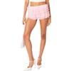 Svuitmsl Micro pantaloncini da donna in pizzo Y2k Bloomers a strati pantaloni zucca | Pantaloncini con volant di Halloween,Pantaloncini a strati in pizzo plissettato a strati con fata,Streetwear casual estivo