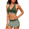 Yuson Girl Costumi da Bagno Donna Bikini Due Pezzi Costume Mare Push up Costume Halter Bikini Set Regolabile Sexy Brasiliana Beachwear Donna con Bikini Imbottito