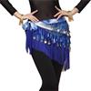 QSCTYG Cintura di Danza del Ventre Donne Belt Bellydance Scarf Sciarpa anca Belly Dance Accessori per la danza paillettes Paillettes Triangle Triangle Wrap Costume Cintura Scialle Chiffon Fringe Sciarpa 259
