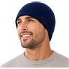 TOP-EX Berretto in 100% lana merino con pile Polartec, taglie forti | 100% lana merino, fascia in pile Polartec, senza risvolto, vestibilità profonda, per teste grandi, vita quotidiana e clima