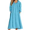 MaNMaNing Abito Felpa Cappuccio Pile Maniche Lunghe Morbido Vestaglia Casa Comfort Outfit Inverno Caldo Pullover Tunica Donna Vestito Giorno Abito Donna