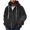 Generico Felpa Pile Uomo con Zip Montagna Caldo Maglia Termica Micropile Giacca in Pile Double-Face Pesante Felpata Felpe da Lavoro Peluche con Cappuccio Streetwear Invernale Giacca Casual e Comoda