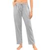 Wikoan Pantaloni da Notte Invernali da Donna Morbidi S-XXL | Lunghi in Cotone con Tasche Pantaloni da Notte Regolabili