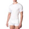 marcLuis - Mezza Manica Girocollo, Cotone Jersey, Uomo, Bianco e Colorato, Alta qualità, Senza Cuciture Laterali, Prodotto Italiano, (Confezione da 3 Pezzi)