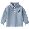 Yoolhamy Polo Cotone a Maniche Lunghe Neonati maschietti Maglietta Colletto Ricamato Bambini Piccoli Abbigliamento Morbido per Bambini