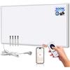 Hocosyme Pannello Radiante Infrarossi wifi 800W con Termostato | Stufetta Elettrica da Bagno Antimuffa per 8-20 m² - 120 °C in 1-3 Min, Timer 24h Programmabile, App WLAN + Telecomando