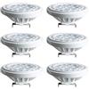 TPMAFF AR111 Lampadina Riflettore Riflettore 1500 Lumen 15 Watt (equivalente a 100 W alogena) Angolo del Fascio 60° Base G53 AC/DC 12V Faretto a Bassa Tensione Non Dimmerabile (Confezione da 6)