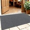 SHACOS Zerbino Ingresso Interno Antiscivolo, Tappeto in Polipropilene Lavabile, Tappeto Esterno e Interno per Rimozione Fango e Polvere, Sottile e Assorbente, 60 x 90 cm, Grigio