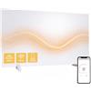 Silvergear® Pannello Radiante Infrarossi 450W | WiFi | Bianco | Da parete o da terra, 2 piedini inclusi, a basso consumo, doppia protezione dal surriscaldamento, 90×50 cm