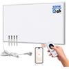 Hocosyme Pannello Radiante Infrarossi wifi 600W con Termostato | Stufetta Elettrica da Bagno Antimuffa per 6-12 m² - 120 °C in 1-3 Min, Timer 24h Programmabile, App WLAN + Telecomando