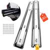 VEVOR Guide Telescopiche per Cassetti 100cm con Blocco Portata 113kg 1 Paio, Estensione Totale a 3 Sezioni con Cuscinetti a Sfera, Acciaio al Carbonio, con Viti e Dadi, per Armadi e Banco da Lavoro