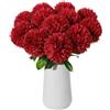 Wenhuidr 12 crisantemi, fiori artificiali come veri, colore rosso bordeaux | 29 cm, fiori artificiali in seta, crisantemi, fiori finti per casa, matrimonio, soggiorno, davanzale, giardino, decorazione