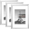 upsimples Confezione da 3 Cornici portafoto, Cornice A4 21 x 29,7 cm Argento