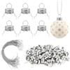 YUEXNKO Tappi per Ornamenti di Palline di Natale,200 Pezzi Tappi per Palline di Natale,Tappo di Ricambio per Pallina di Natale,Tappi per Ornamenti Natalizi Ganci Palline di Natale per Decorazione Natale 20mm