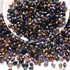 Wambere 100 perline di vetro a forma di goccia da 6 x 8 mm, perle di cristallo simulate, perline di vetro colorate per artigianato, bracciali, anelli, collane, orecchini, colore nero