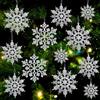 Tupenofif 36 Pezzi addobbi per Albero di Natale, Decorazione, Regalo, Glitter, Argento