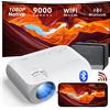 Yoton Y7 Mini Proiettore 9000Lumen, WiFi Bluetooth Proiettore 4K supportato, Full HD 1080P nativo, compatibile con Laptop/PC/Smartphone