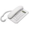 LTPRTZ Telefono a filo - Ideale per uso domestico - Per chiamate da casa - Sistema FSK DTMF - Lunghezza: 19,5 cm - Colore: bianco