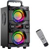 LTPRTZ Altoparlante portatile - Altoparlante Bluetooth - Riproduzione musicale - Suono potente - 60 Watt - Nero