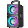LTPRTZ Altoparlante Bluetooth portatile - Grande cassa acustica - Musica per feste - Mobile in legno - Potenza di picco di 80W - Colore legno