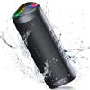 LTPRTZ Altoparlante portatile - Cassa Bluetooth - Musica per feste - Audio stereo da 30W - Batteria con autonomia di 24 ore - Nero