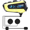 LTPRTZ Auricolare per casco - Sistema di comunicazione - Guida sicura - Portata dell'interfono: 300 metri - Resistente all'acqua (IP56) - Nero