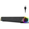 LTPRTZ Altoparlanti per computer, soundbar - Audio per desktop - Musica e film - Illuminazione LED colorata - Design a 30 gradi - Grigio