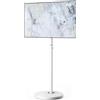 LTPRTZ Mobile TV stand - Mobile supporto TV - Risparmio di spazio - Regolabile in altezza - Schermi da 24-48 pollici - Bianco