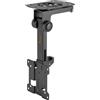 LTPRTZ Supporto a soffitto per monitor - Sistema di fissaggio per TV - Soluzione salvaspazio - Design pieghevole - Portata massima: 20 kg - Colore: nero