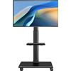 LTPRTZ Support TV da pavimento - Supporto mobile per TV - Visione flessibile - Inclinazione regolabile di 80 gradi - Adatto per schermi da 27 a 65 pollici - Colore: nero
