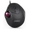 LTPRTZ Mouse ergonomica - Mouse con trackball - Comfortevole da usare - Design piatto - Cavo da 1,8 metri - Colore nero