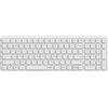 LTPRTZ Tastiera wireless - Design piatto in alluminio - Ideale per lavorare multitasking - Interruttore per il collegamento a più dispositivi - Lunghezza: 36 cm - Colore: bianco