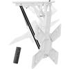 LTPRTZ Supporto a soffitto motorizzato - Staffa per TV - Risparmio di spazio - Pieghevole con telecomando - Per schermi da 23-55 pollici - Bianco
