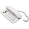 LTPRTZ Telefono a filo - Ideale per uso domestico - Per chiamate da casa - Sistema FSK DTMF - Lunghezza: 19,5 cm - Colore: bianco
