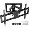 LTPRTZ Supporto a parete per TV - Supporto girevole e inclinabile - Soluzione salvaspazio - Compatibilità universale - Per schermi da 37 a 85 pollici - Colore: nero