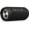 LTPRTZ Altoparlante Bluetooth portatile - Cassa audio wireless - Ascolto della musica all'aperto - Resistente all'acqua IPX7 - Batteria con autonomia di 20 ore - Nero