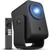 LTPRTZ Proiettore compatto - Mini proiettore - Esperienza home cinema - Google TV integrato - Fino a 120 pollici - Grigio scuro