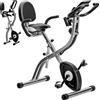 LTPRTZ Cyclette pieghevole - Bicicletta fitness - Allenamento efficace a casa - 10 livelli di resistenza - Peso massimo supportato: 140 kg - Argento/Nero