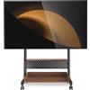 LTPRTZ Supporto mobile per TV - Carrello per TV - Ideale per la visione di contenuti multimediali - Include ripiano - Adatto per schermi da 40-85 pollici - Colore marrone