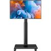 LTPRTZ Supporto TV da pavimento - Portatile per TV - Visione flessibile - Inclinazione regolabile di 80 gradi - Adatto per schermi da 27 a 65 pollici